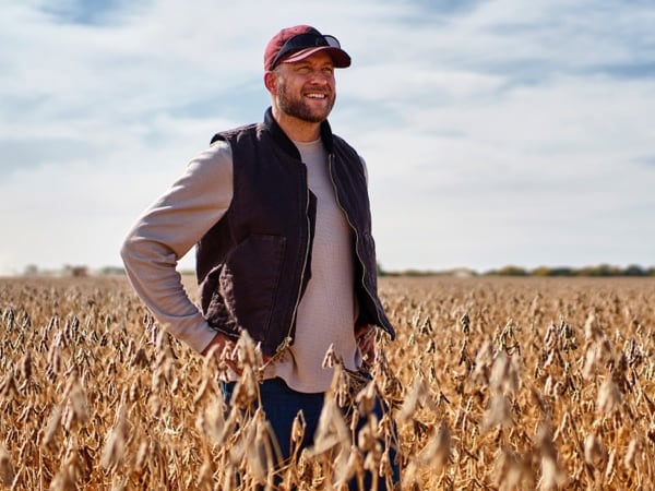 Farmer in field